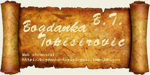 Bogdanka Topisirović vizit kartica